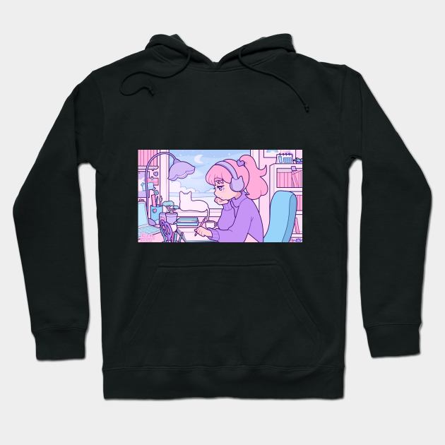 Lofi Girl Hoodie by Inky_Trash